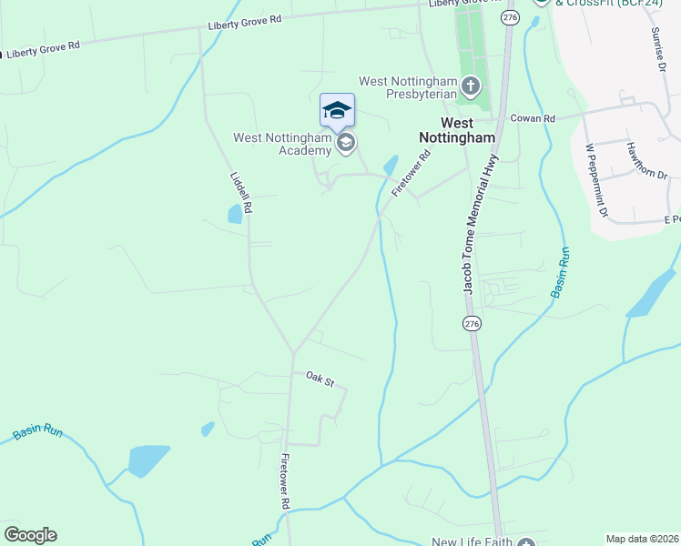 map of restaurants, bars, coffee shops, grocery stores, and more near 945 Firetower Road in Colora