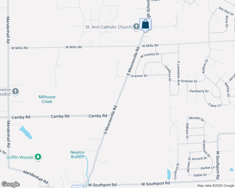 map of restaurants, bars, coffee shops, grocery stores, and more near 6824 South Mooresville Road in Indianapolis