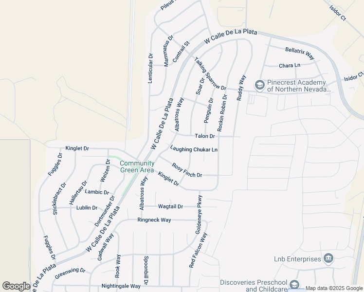 map of restaurants, bars, coffee shops, grocery stores, and more near 1447 Laughing Chukar Lane in Sparks