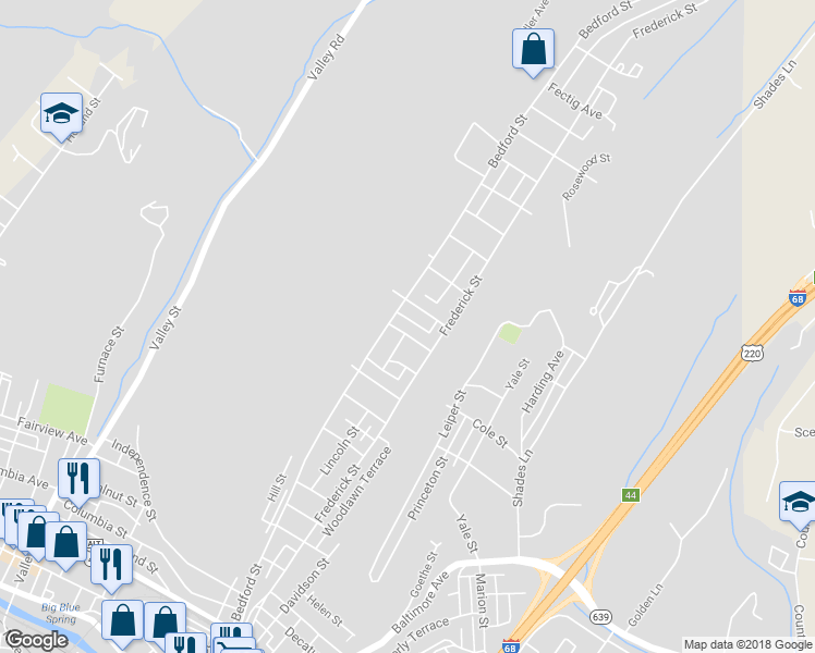 map of restaurants, bars, coffee shops, grocery stores, and more near 517 Conrad Ave in Cumberland