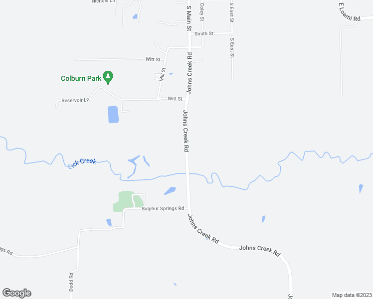 map of restaurants, bars, coffee shops, grocery stores, and more near 9186 Johns Creek Road in Loami