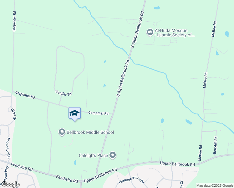 map of restaurants, bars, coffee shops, grocery stores, and more near 909 South Alpha Bellbrook Road in Bellbrook