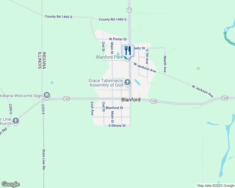 map of restaurants, bars, coffee shops, grocery stores, and more near in Blanford
