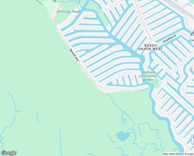 map of restaurants, bars, coffee shops, grocery stores, and more near 105 Peter Road in Stafford Township