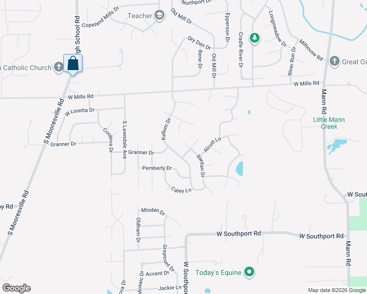 map of restaurants, bars, coffee shops, grocery stores, and more near 6716 Raritan Court in Indianapolis