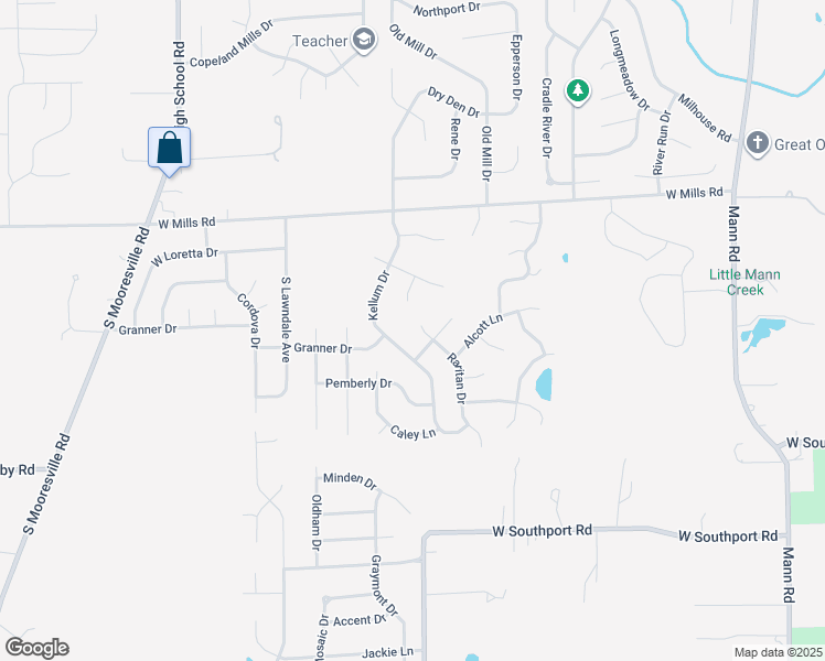 map of restaurants, bars, coffee shops, grocery stores, and more near 6710 Raritan Court in Indianapolis