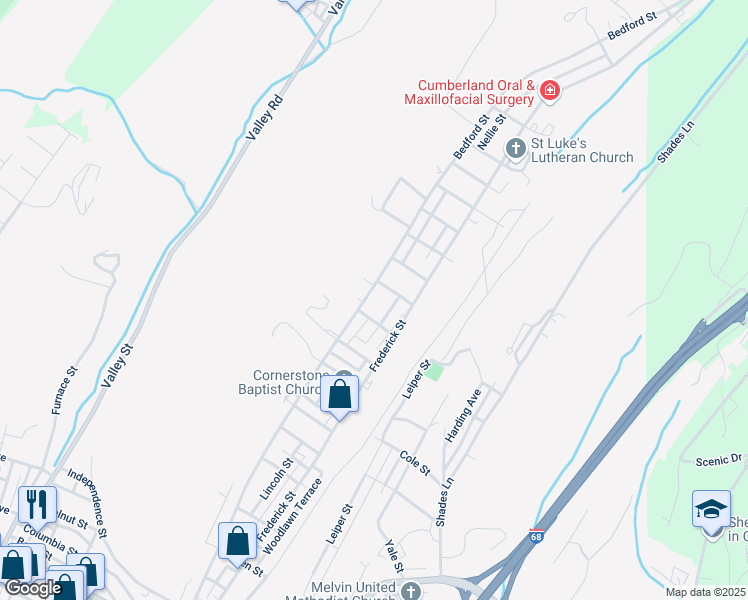 map of restaurants, bars, coffee shops, grocery stores, and more near 512 Warren Street in Cumberland