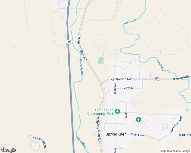 map of restaurants, bars, coffee shops, grocery stores, and more near 4555 North Spring Glen Road in Helper