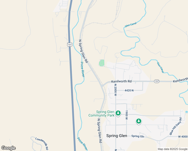 map of restaurants, bars, coffee shops, grocery stores, and more near 4555 North Spring Glen Road in Helper