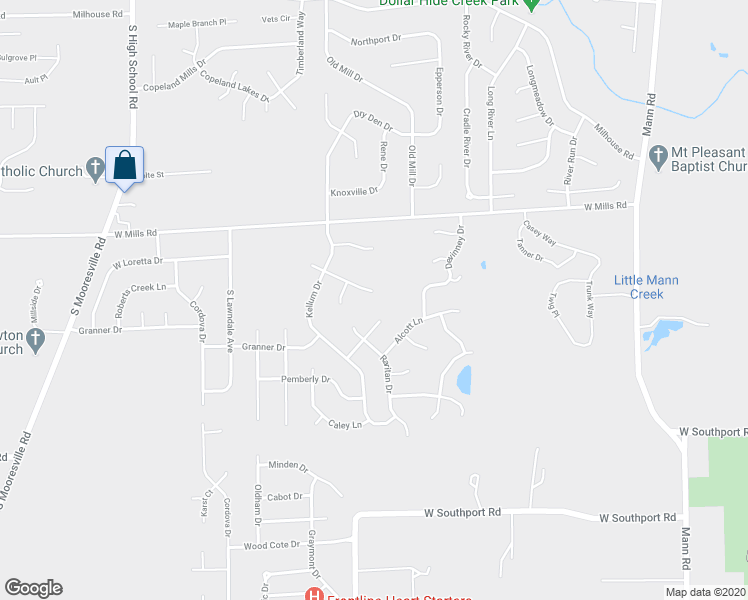 map of restaurants, bars, coffee shops, grocery stores, and more near 5613 Simmul Lane in Indianapolis