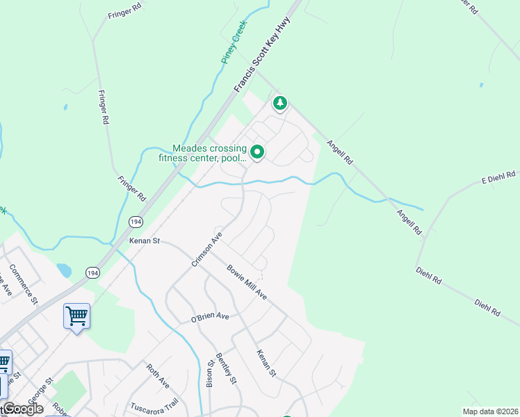 map of restaurants, bars, coffee shops, grocery stores, and more near 331 Burnside Avenue in Taneytown