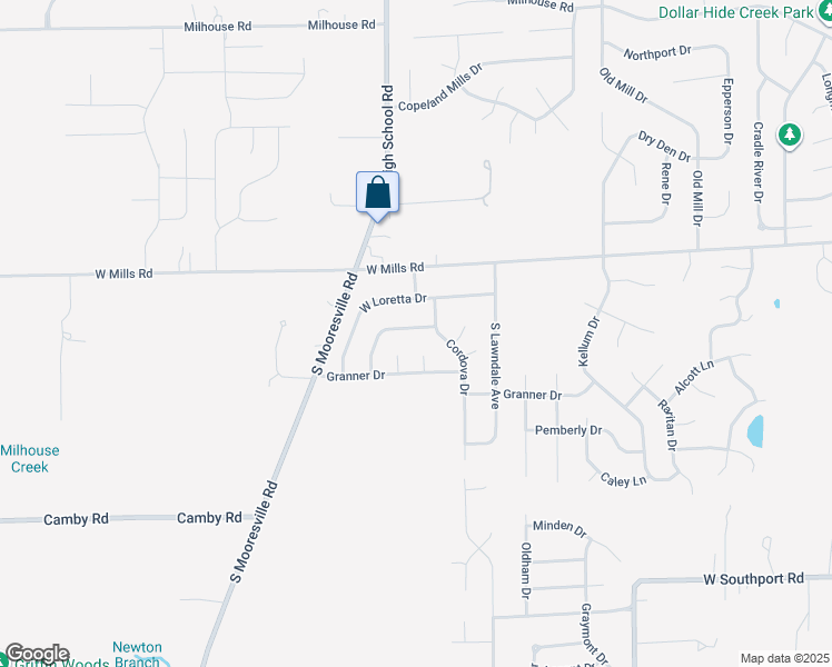 map of restaurants, bars, coffee shops, grocery stores, and more near 6225 Roberts Creek Lane in Indianapolis