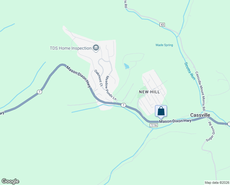 map of restaurants, bars, coffee shops, grocery stores, and more near 1142 Meadow Ponds Golf Course Road in Cassville