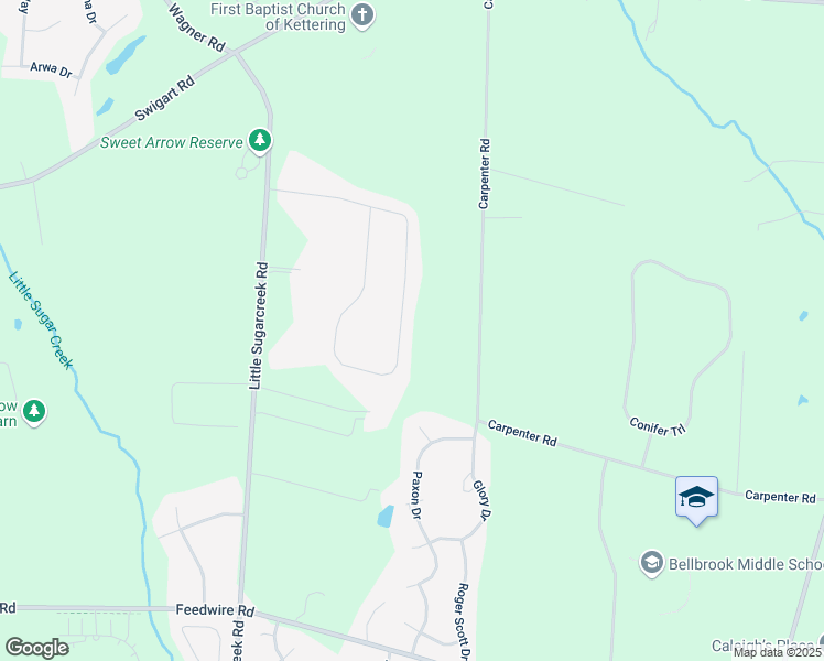 map of restaurants, bars, coffee shops, grocery stores, and more near 904 Acorn Drive in Greene County