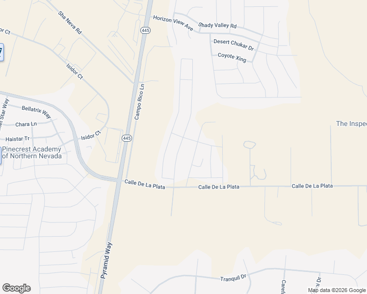 map of restaurants, bars, coffee shops, grocery stores, and more near 2252 Millville Drive in Spanish Springs