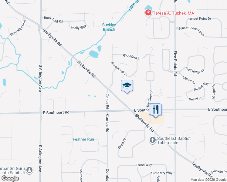 map of restaurants, bars, coffee shops, grocery stores, and more near 6813 Valley Forge Lane in Indianapolis