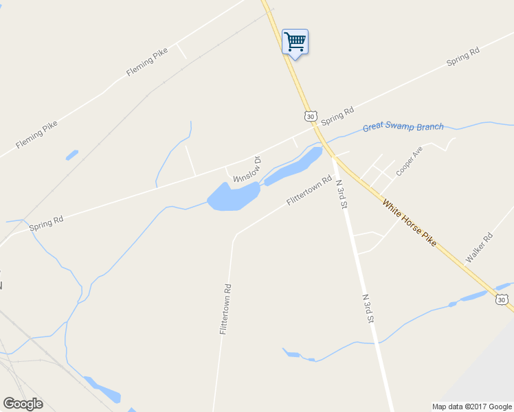 map of restaurants, bars, coffee shops, grocery stores, and more near 739 Flittertown Road in Hammonton