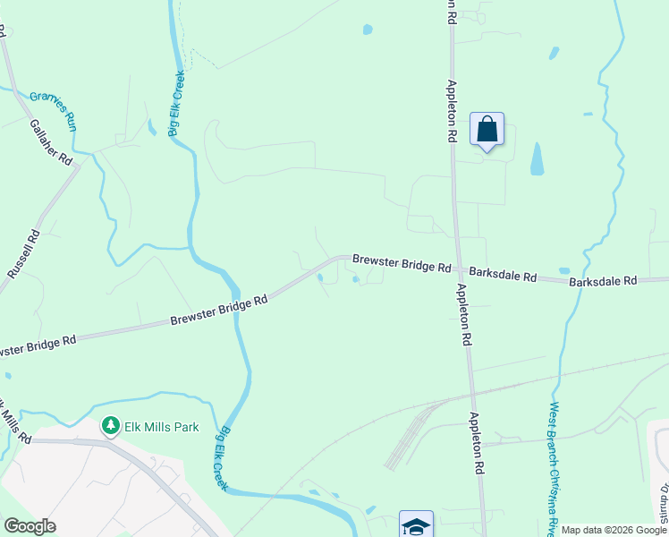 map of restaurants, bars, coffee shops, grocery stores, and more near 398 Brewster Bridge Road in Elkton