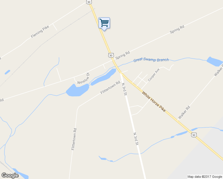 map of restaurants, bars, coffee shops, grocery stores, and more near 710 Flittertown Road in Hammonton