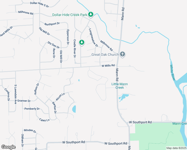 map of restaurants, bars, coffee shops, grocery stores, and more near 6555 Tanner Drive in Indianapolis