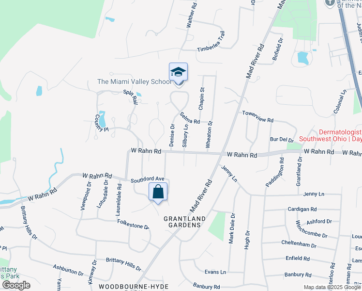 map of restaurants, bars, coffee shops, grocery stores, and more near 771 West Rahn Road in Dayton