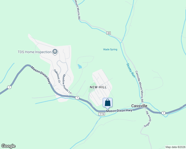 map of restaurants, bars, coffee shops, grocery stores, and more near 99 Bluff Oak Street in Maidsville