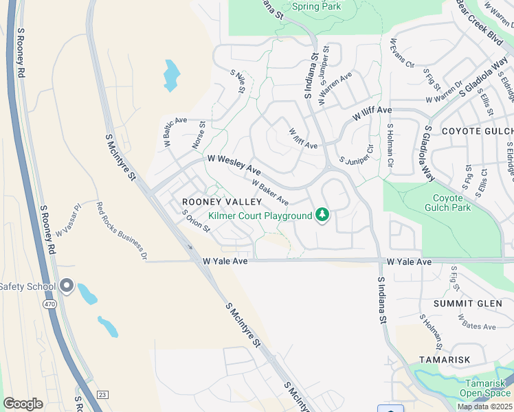 map of restaurants, bars, coffee shops, grocery stores, and more near 15274 West La Salle Avenue in Denver