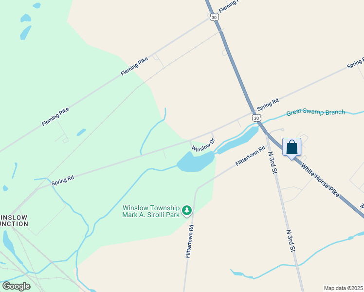 map of restaurants, bars, coffee shops, grocery stores, and more near 420 Spring Road in Hammonton