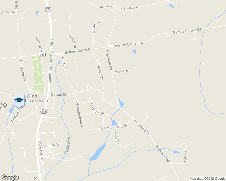 map of restaurants, bars, coffee shops, grocery stores, and more near 850 Hopewell Road in Rising Sun