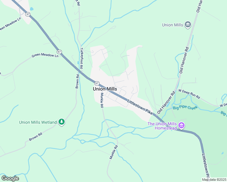 map of restaurants, bars, coffee shops, grocery stores, and more near 3471 Littlestown Pike in Westminster