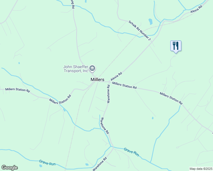 map of restaurants, bars, coffee shops, grocery stores, and more near 4125 Millers Station Rd in Millers
