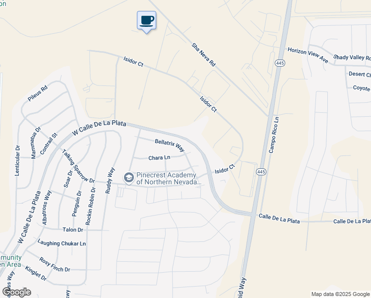 map of restaurants, bars, coffee shops, grocery stores, and more near 1231 Chara Court in Sparks