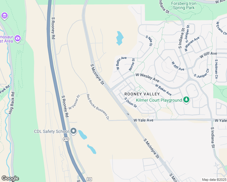 map of restaurants, bars, coffee shops, grocery stores, and more near 15646 West Wesley Avenue in Lakewood
