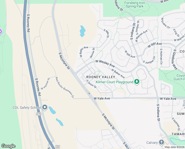 map of restaurants, bars, coffee shops, grocery stores, and more near 15524 West Harvard Avenue in Lakewood