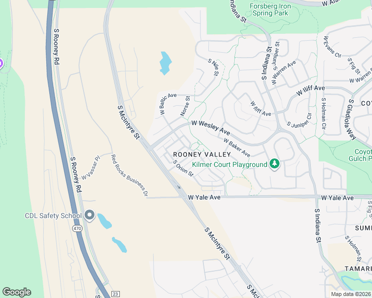 map of restaurants, bars, coffee shops, grocery stores, and more near 15524 West Harvard Avenue in Lakewood
