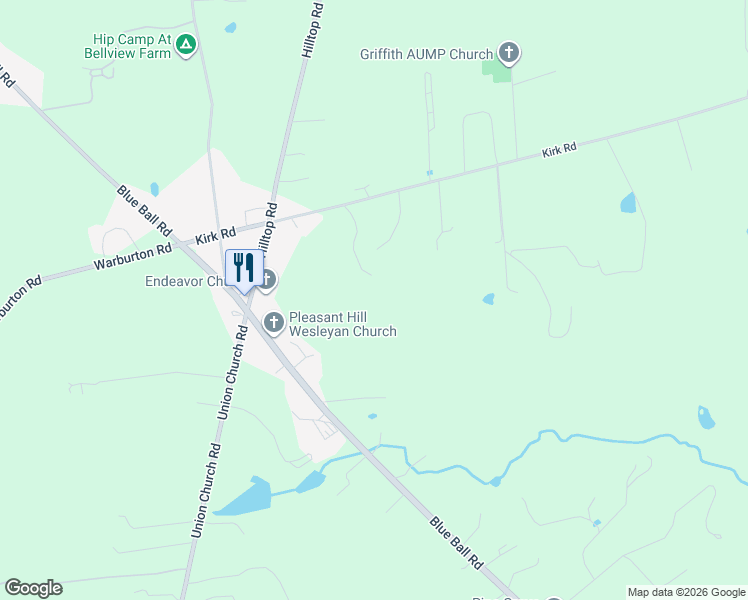 map of restaurants, bars, coffee shops, grocery stores, and more near 66 Blue Jay Street in Elkton