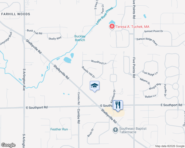 map of restaurants, bars, coffee shops, grocery stores, and more near 6612 Boston Ridge Court in Indianapolis