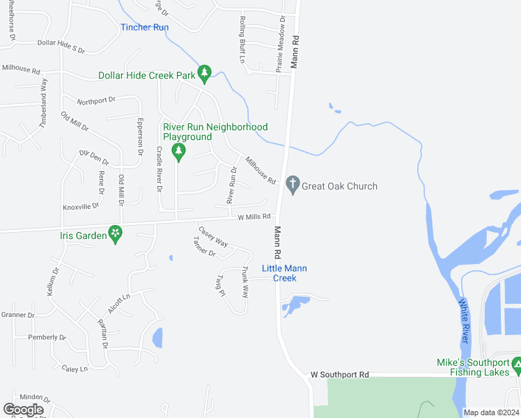 map of restaurants, bars, coffee shops, grocery stores, and more near 5143 West Longmeadow Court in Indianapolis