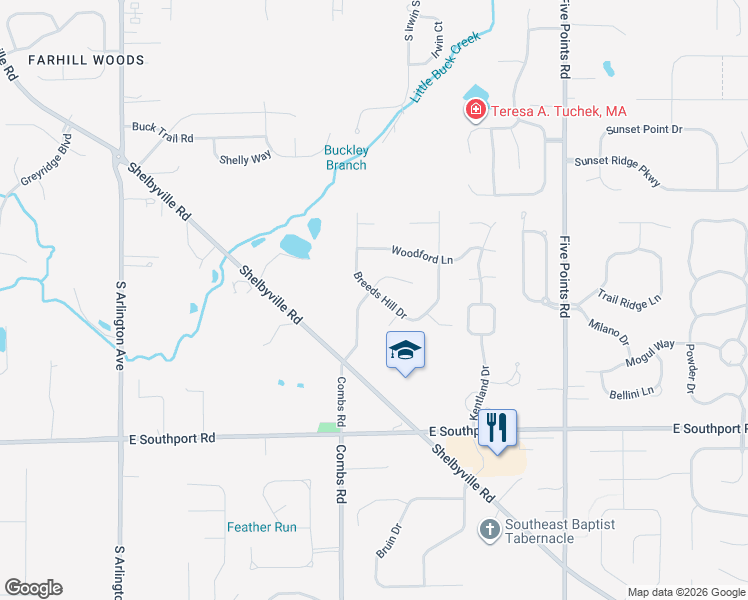 map of restaurants, bars, coffee shops, grocery stores, and more near 6612 Boston Ridge Court in Indianapolis