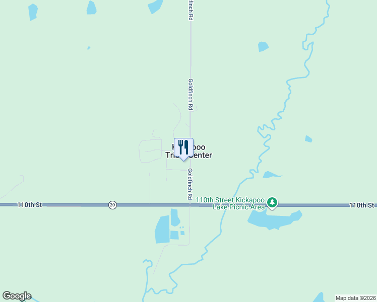 map of restaurants, bars, coffee shops, grocery stores, and more near in Kickapoo Tribal Center