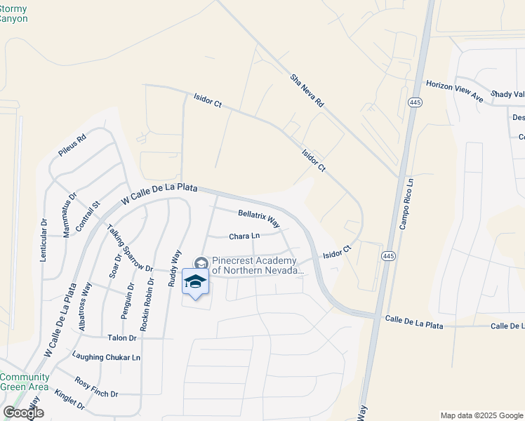 map of restaurants, bars, coffee shops, grocery stores, and more near 1259 Bellatrix Way in Sparks