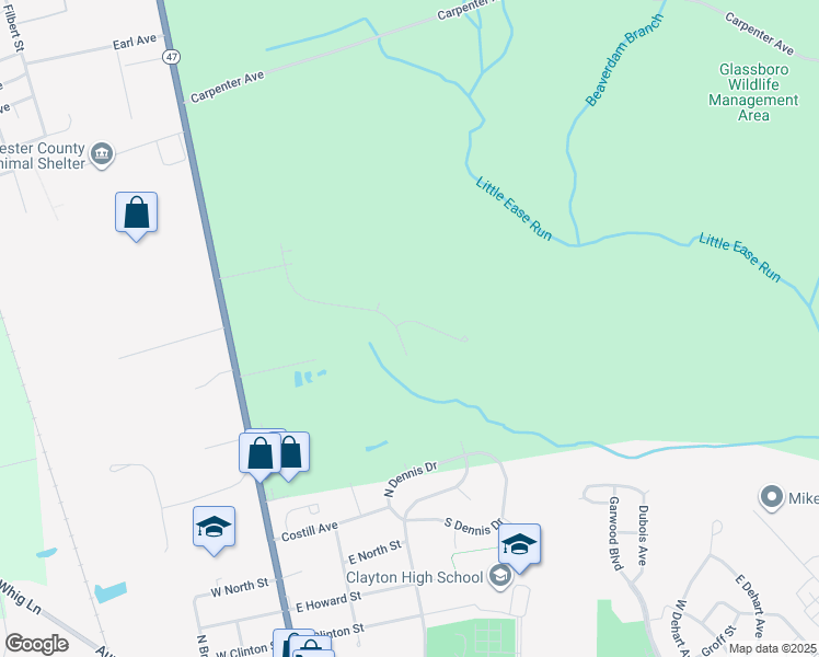 map of restaurants, bars, coffee shops, grocery stores, and more near 999 Buckboard Lane in Clayton