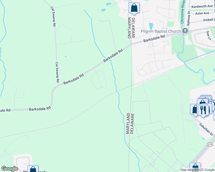 map of restaurants, bars, coffee shops, grocery stores, and more near 53 Buttercup Circle in Cecil County