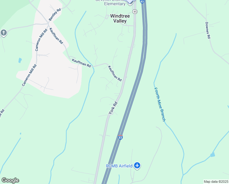 map of restaurants, bars, coffee shops, grocery stores, and more near 19908 York Road in Parkton