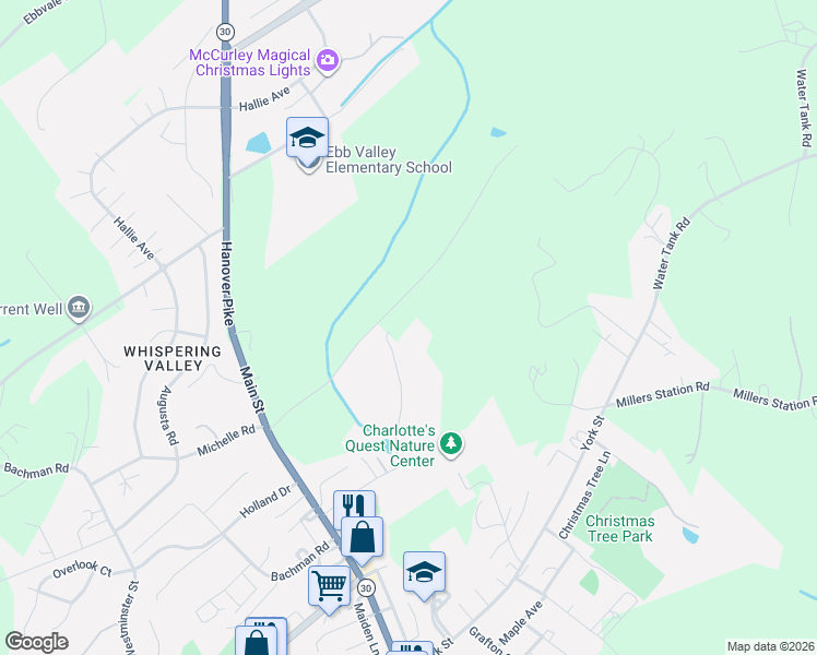 map of restaurants, bars, coffee shops, grocery stores, and more near 3095 Ferrier Rd in Manchester