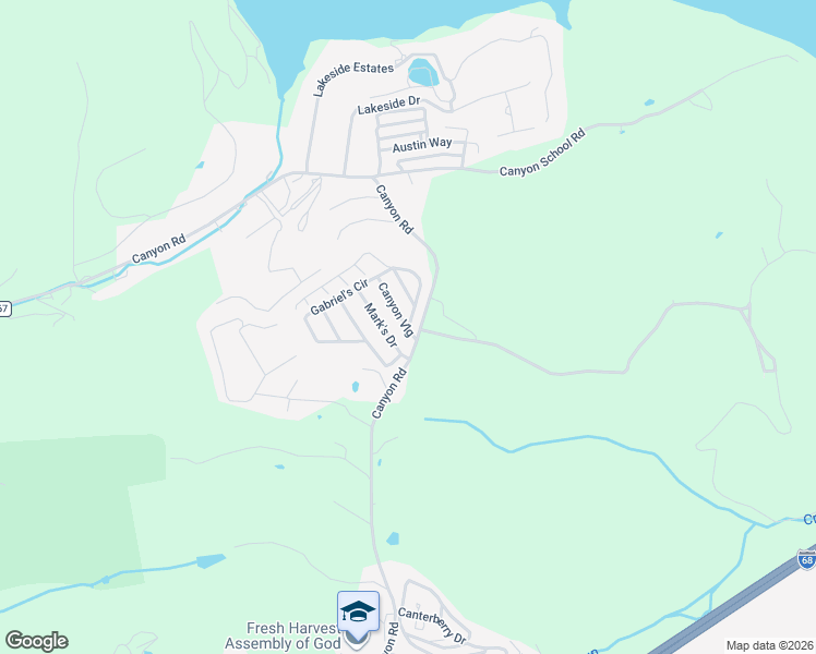 map of restaurants, bars, coffee shops, grocery stores, and more near Canyon Road in Morgantown