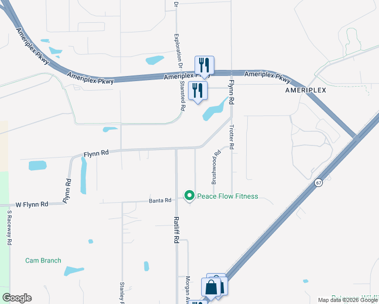 map of restaurants, bars, coffee shops, grocery stores, and more near 6250 Maple Lawn Road in Indianapolis