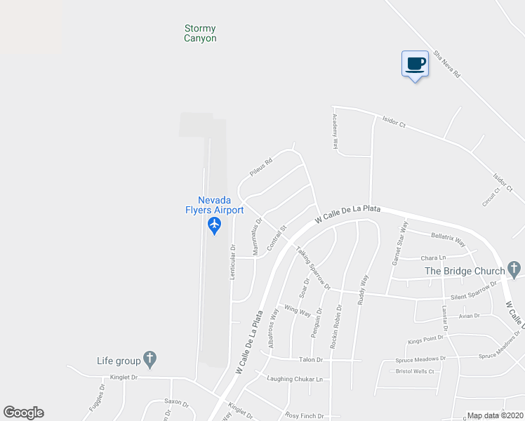 map of restaurants, bars, coffee shops, grocery stores, and more near 1660 Talking Sparrow Drive in Sparks