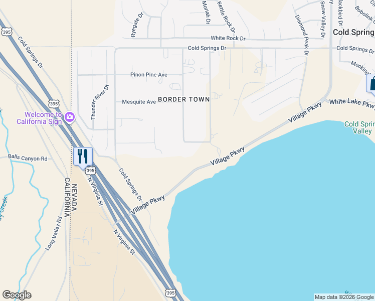 map of restaurants, bars, coffee shops, grocery stores, and more near 17660 West Aspen Circle in Reno