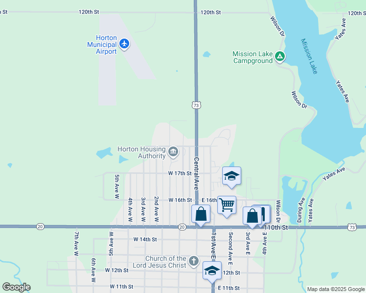map of restaurants, bars, coffee shops, grocery stores, and more near 200 West 18th Street in Horton